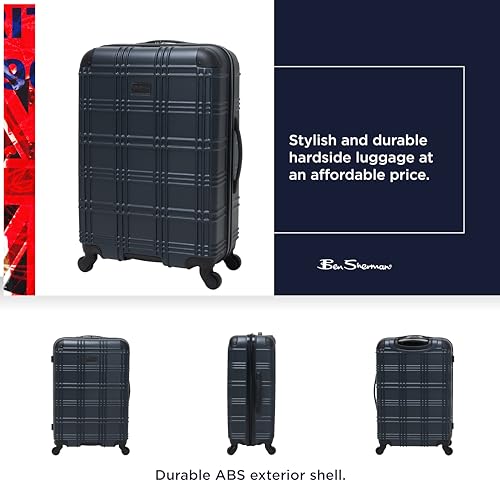Ben Sherman Nottingham 28-Inch Hardside Spinner Luggage, Charcoal V39050