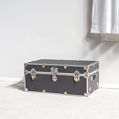 Rhino Trunk & Case Large Armor College Trunk - Secure Dorm Storage Chest, 32"x18"x14" (Wine) D733016
