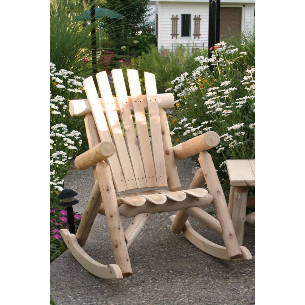 Lakeland Mills Classic Cedar Log Rocking Chair S2343