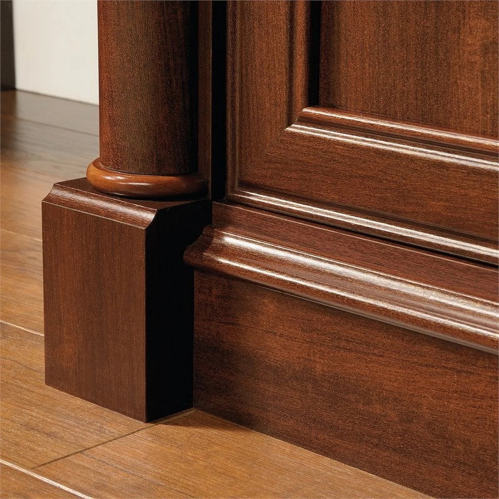 Kingfisher Lane Contemporary Wood Computer Desk with Hutch Cherry K666016