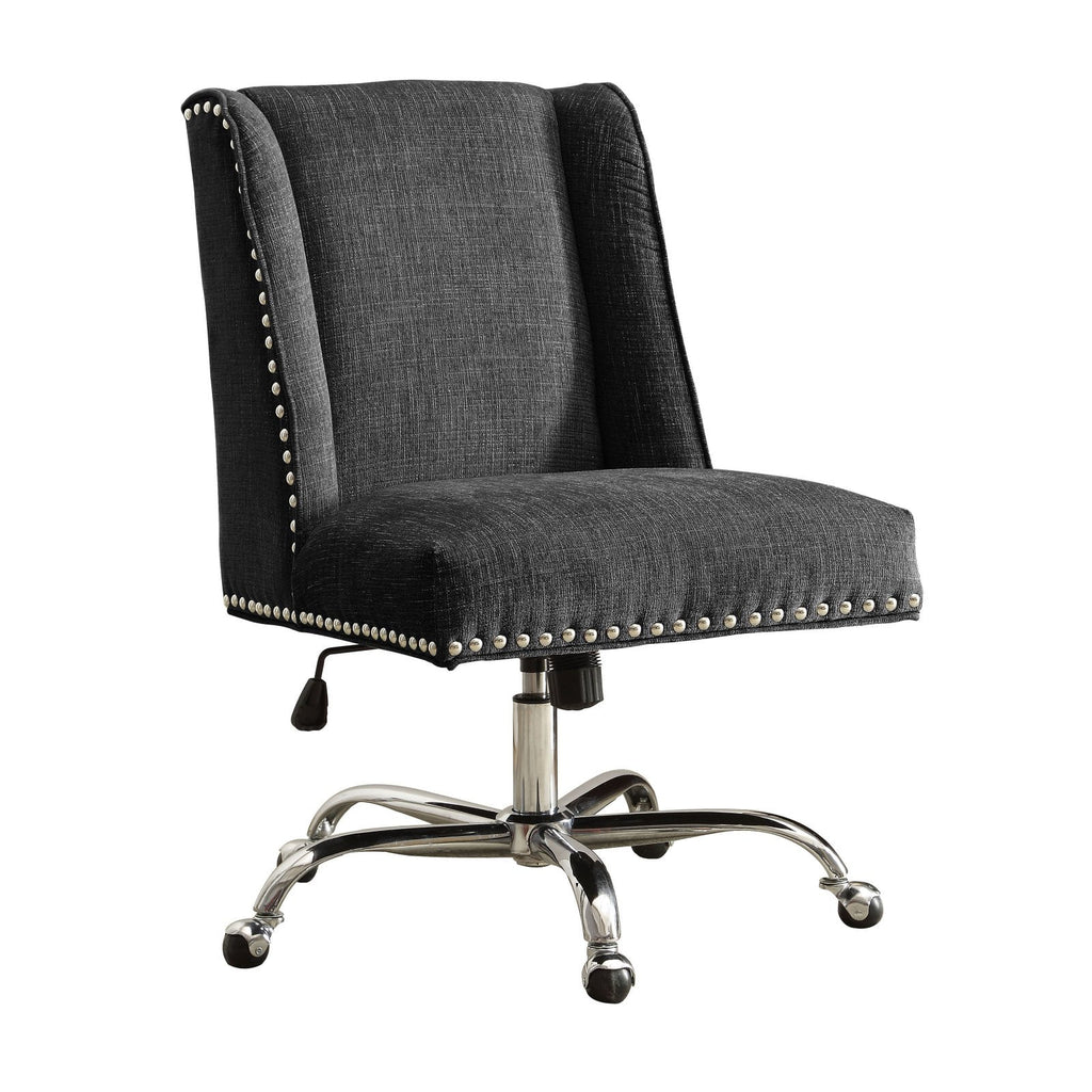Linon Draper Executive Office Chair Chrome C356912