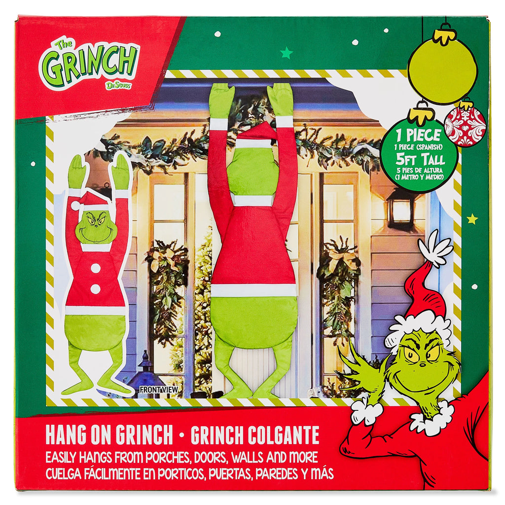 Dr Seuss' Grinch Who Stole Christmas Outdoor Hanging Figurine, 5 ft E41816