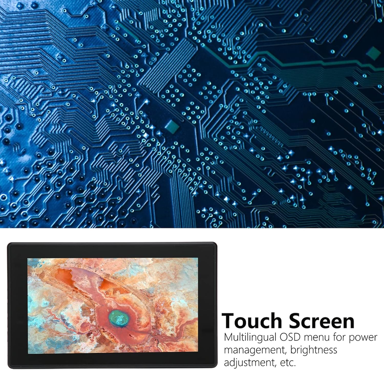 7-inch Capacitive Touch Monitor Tempered Glass q8