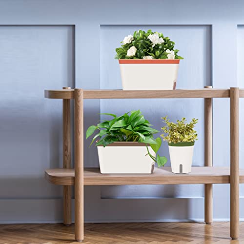 Self Watering Planter Pots Window Box for Indoor Plants Green 7k
