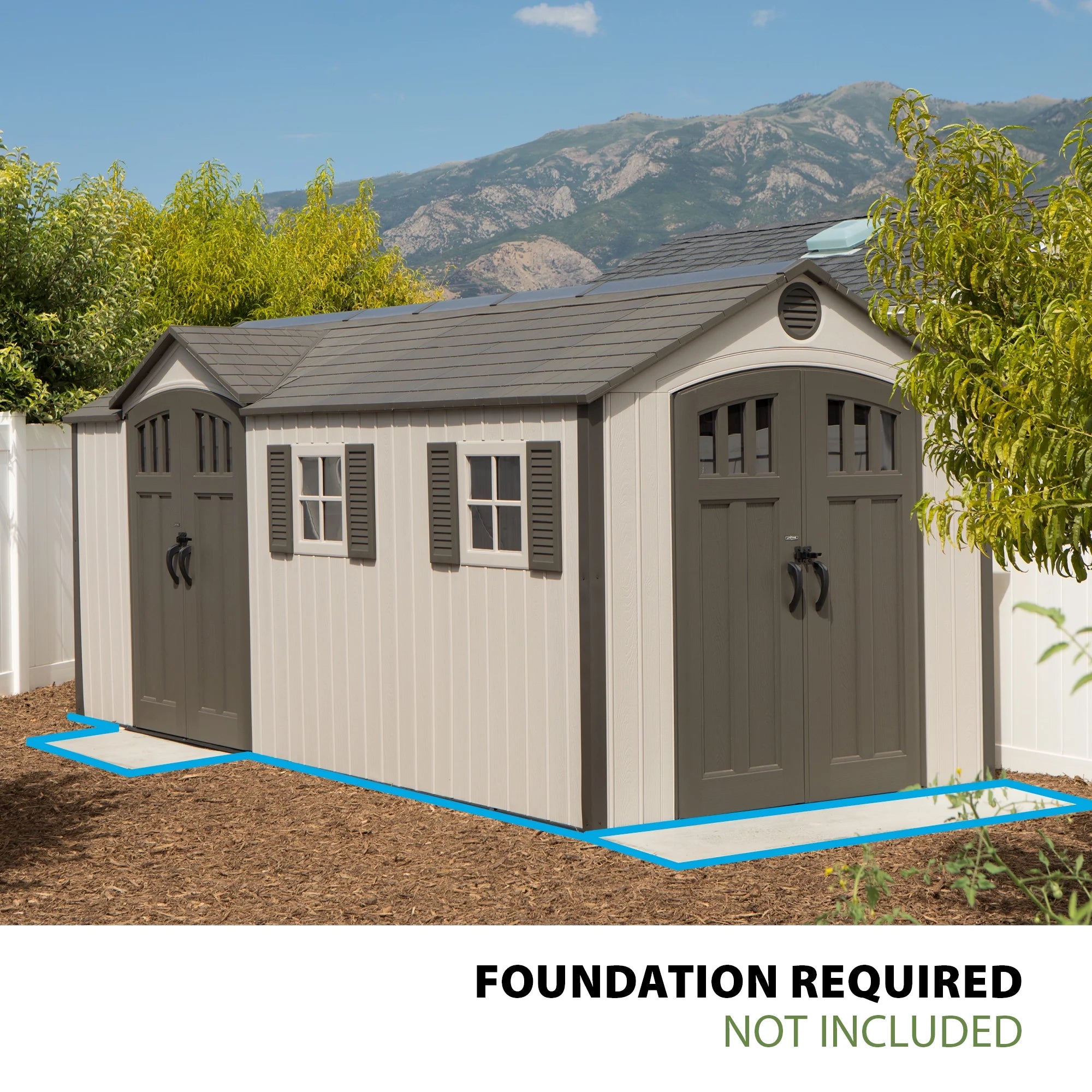 Lifetime 17.5 ft. x 8 ft. Outdoor Storage Shed J281016