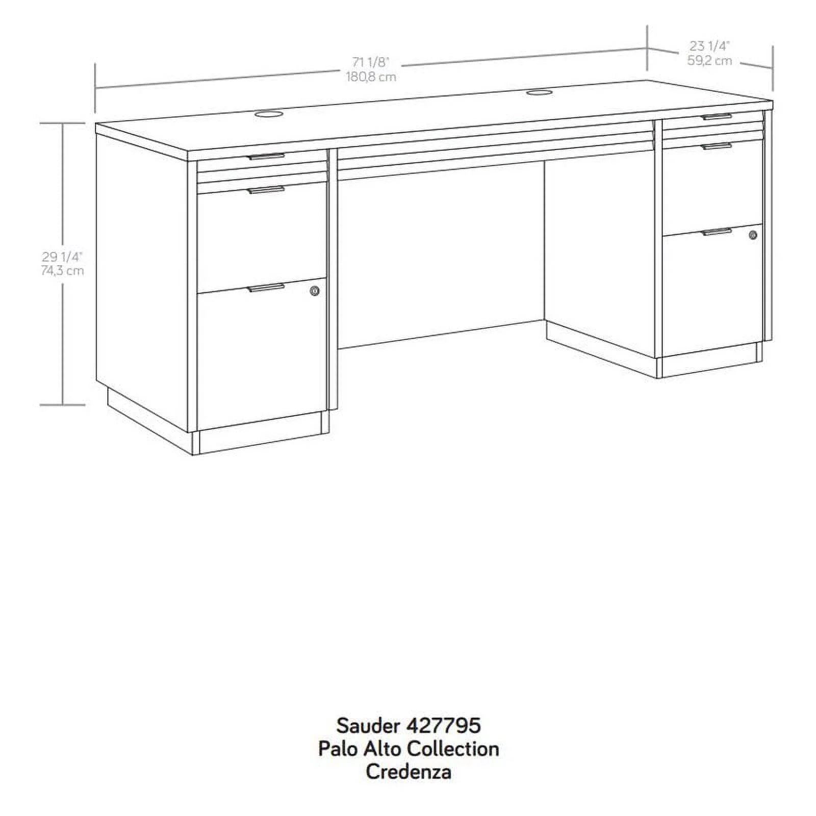 Pemberly Row 72" Wooden Computer Desk in Spiced Mahogany M418710