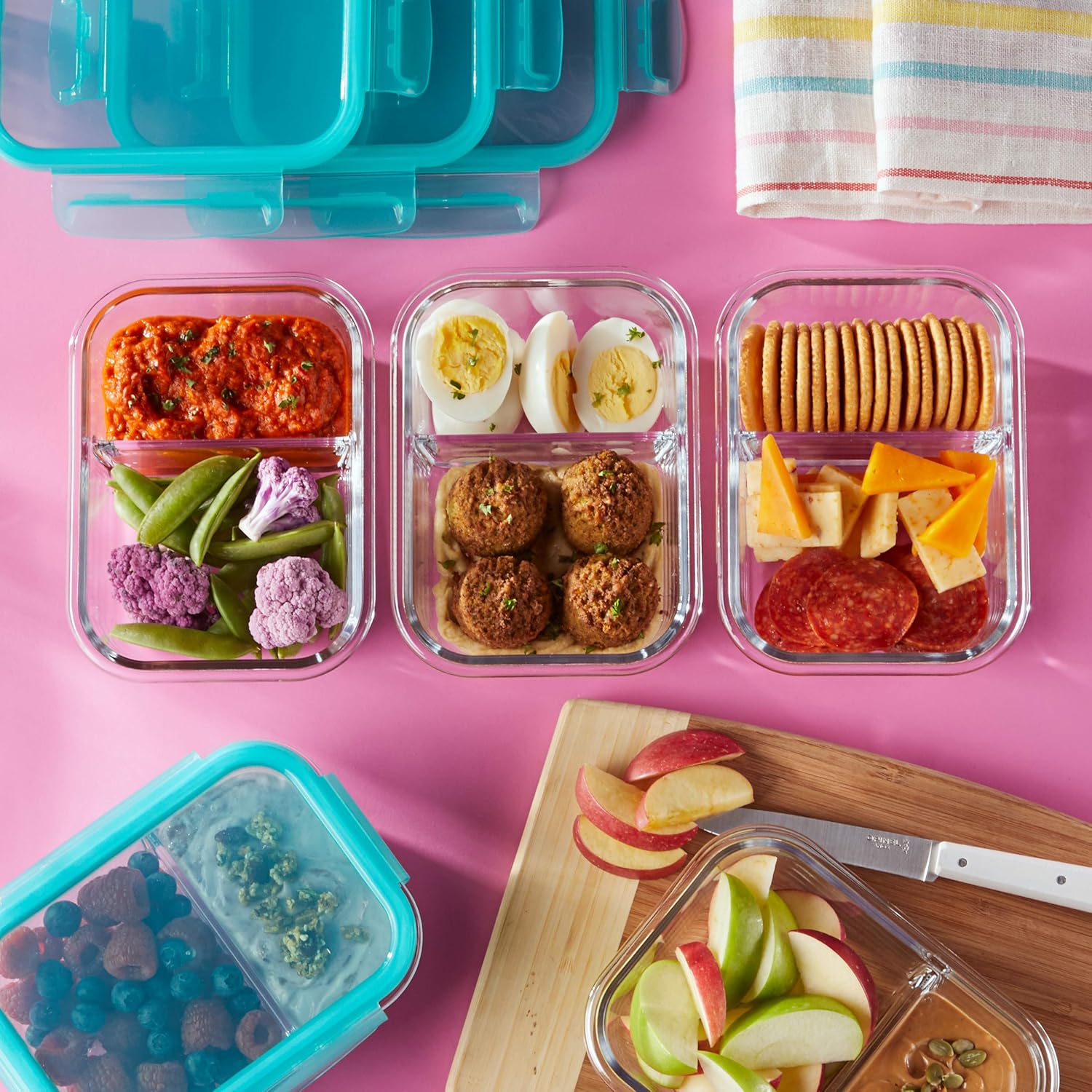 Pyrex Mealbox 10-Pc Bento Box Set, Divided Glass Food Storage Containers K741