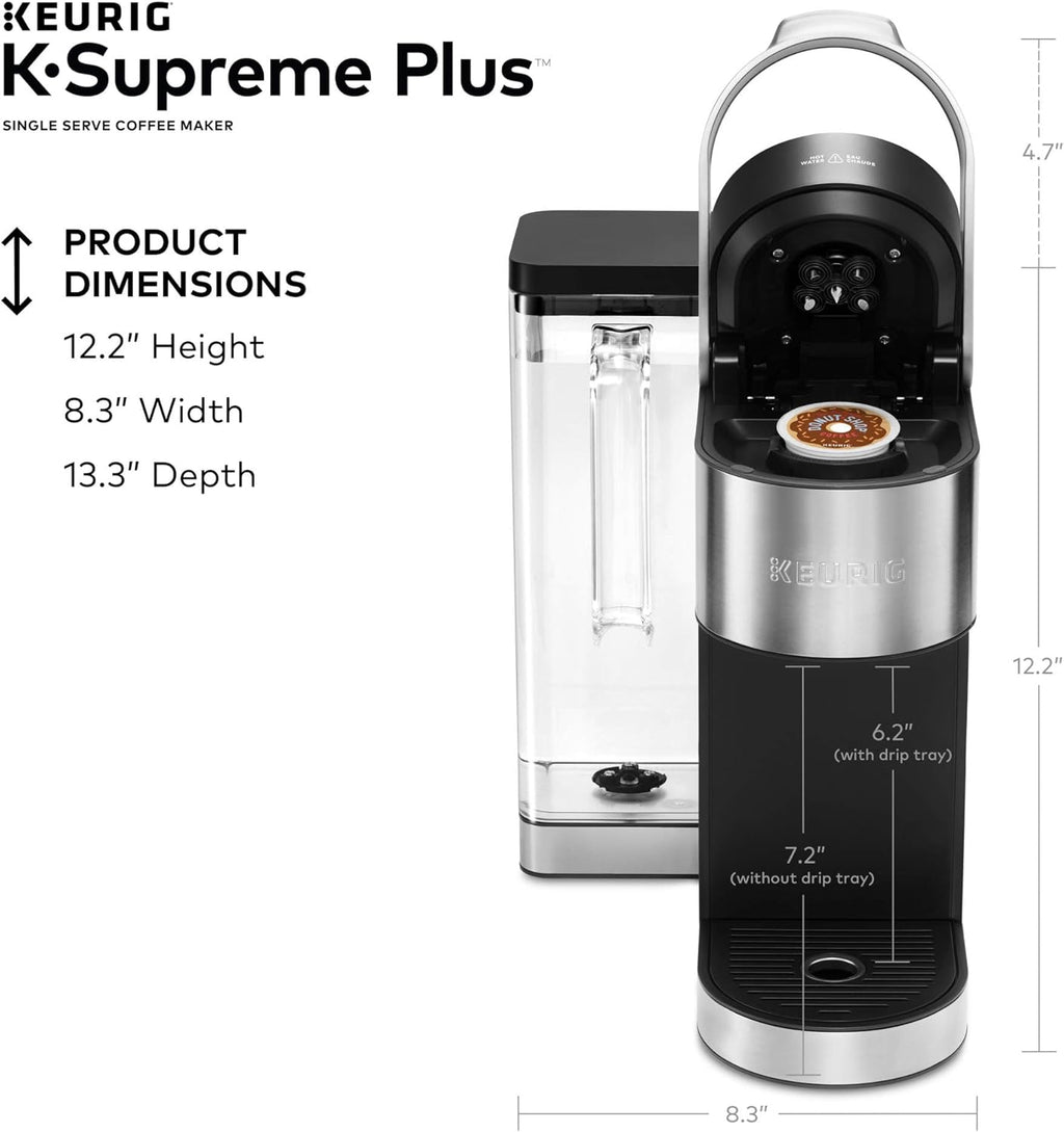 Keurig K-Supreme Plus Coffee Maker, Stainless Steel + Peet's Coffee K-Cup Pods Variety Pack, 40 Count F99744