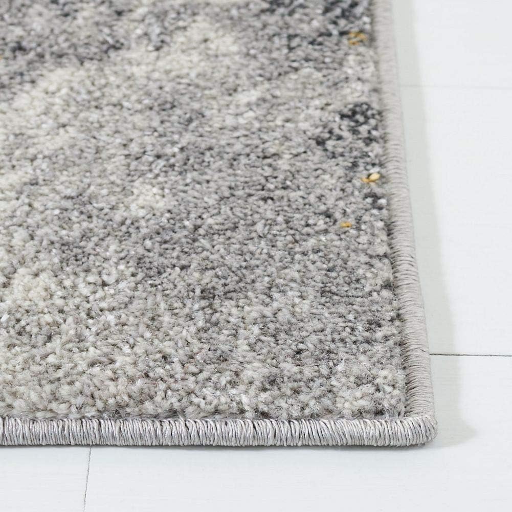 SAFAVIEH Adirondack Collection Area Rug - 5'1" x 7'6", Grey & Yellow, Modern Abstract H127074
