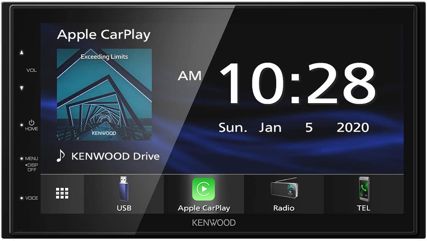 Kenwood DMX4707S 6.8" Capacitive Touchscreen Digital Multimedia Receiver with Apple CarPlay & Android Auto and CMOS-230 Rearview Camera G3508