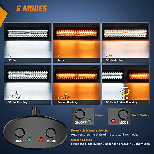 Nilight LED Light Bar 12 Inch 300W Spot Flood Combo 2 Pcs 4 inch 60W LED Pods Boat Driving Fog Lights with Off Road Wiring Harness- 3 Leads for Trucks Pickup Golf Cart SUV ATV UTV 4x4 Van Camper a7