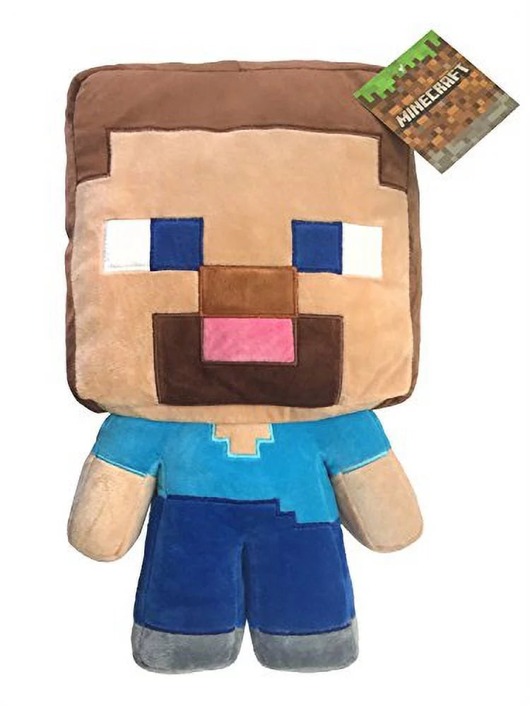 Minecraft Steve Plush Stuffed Pillow Buddy Gaming Bedding O741