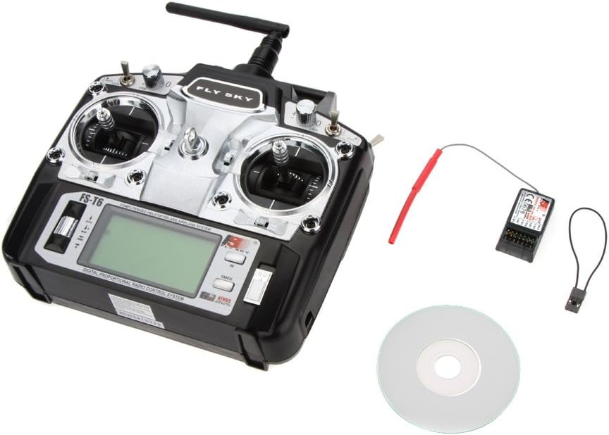 GoolRC FS-T6 High Precision 2.4GHz 6CH Mode 2 Transmitter W/Receiver R6-B for RC Multirotor Quadcopter Helicopter Airplane Glider Car  
2.4GHz 6CH Transmitter with Receiver for RC Models a7