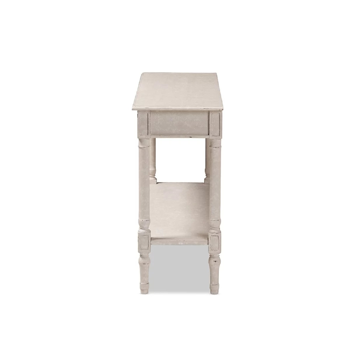 Baxton Studio Ariella Whitewashed 1-Drawer Console Table C7580