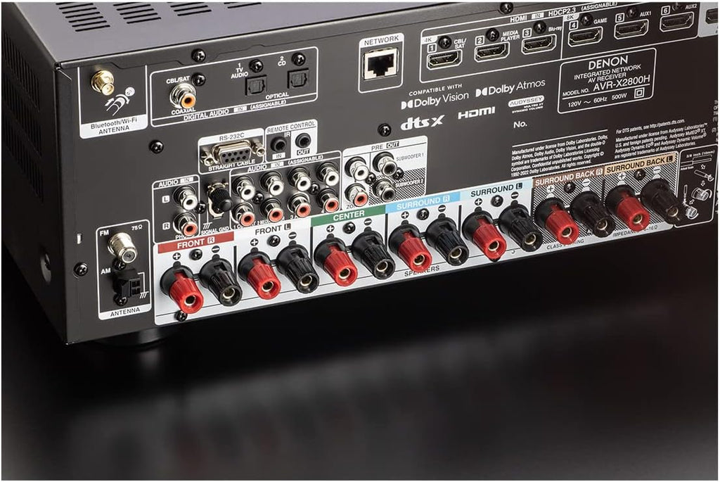 Denon AVR-X2800H 7.2 Ch 8K UHD Home Theater Receiver W89617