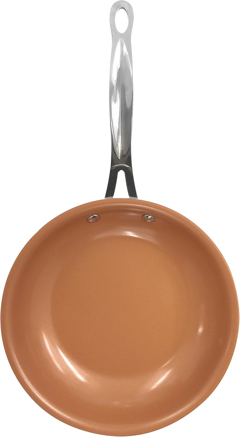 Gotham Steel Ceramic Titanium Nonstick Fry Pan, Red, 11" T79447