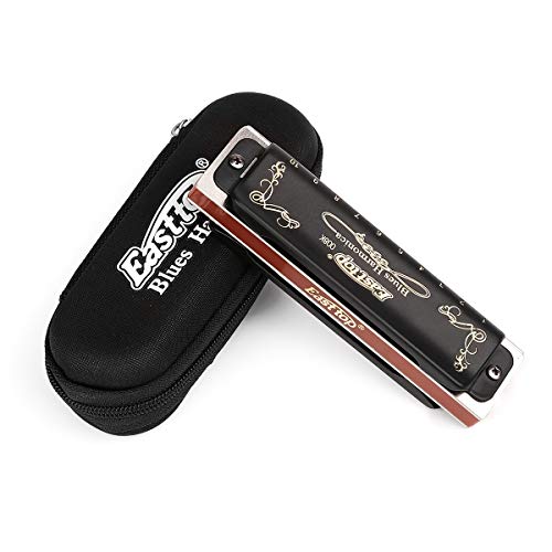 Easttop Professional Harmonica Key of G 10 Hole with Case & Cleaning Cloth N192