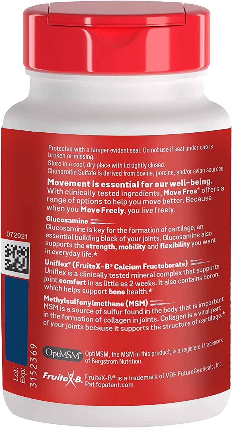 Advanced Glucosamine Chondroitin MSM Joint Support Supplement, Coated Tablets, 120ct E21972