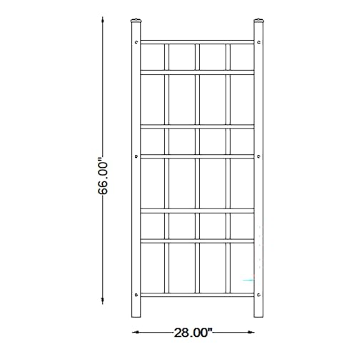 PVC Vinyl Garden Trellis with Ground Anchors White a7