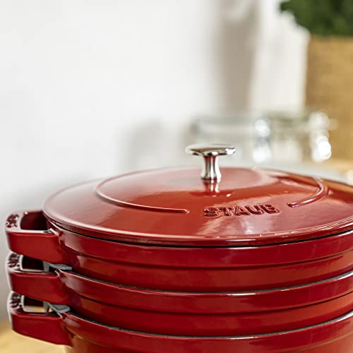 Staub Cast Iron 4-pc Stackable Set Grenadine O271733