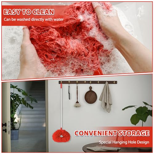 Ceiling Fan Cleaner Duster with Extension Handle, Reusable Microfiber, 13-50 Inch (Orange) Y24797