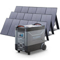 ALLPOWERS R4000 Portable Solar Generator Kit, 3 Pack 400W Foldable Solar Panel with 3600 Watt 3600Wh LiFePO4 Portable Power Station, for Outdoor Camping, Home Backup, RV, [Shipping Separately]