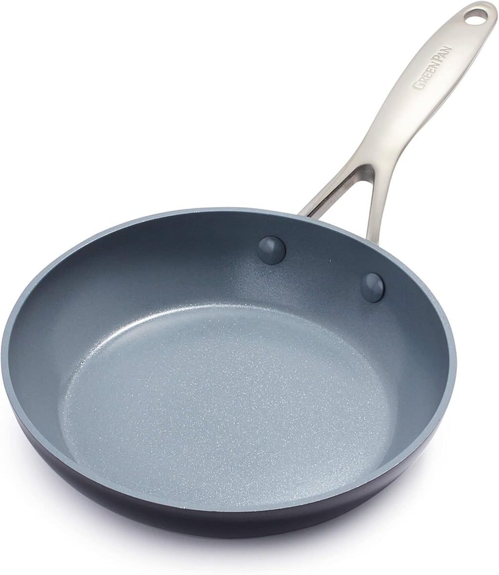GreenPan Valencia Pro 8" Hard Anodized Ceramic Nonstick Frying Pan with Glass Lid P932867