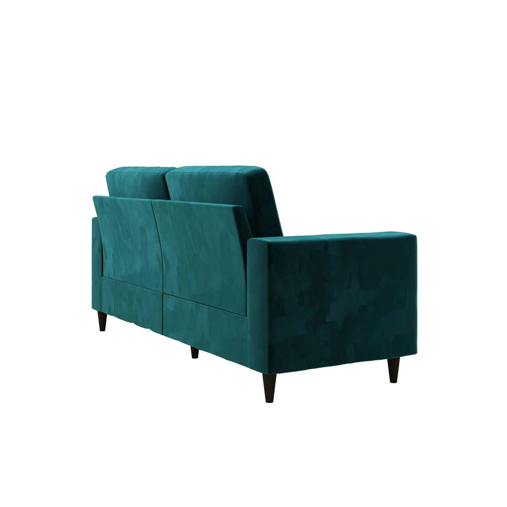 DHP Cooper 3 Seater Sofa, Green Velvet Y5477