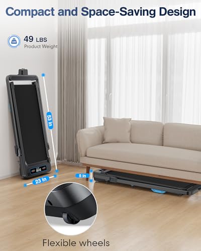 Walking Pad Treadmill 2 in 1 Voice Control 300lbs Capacity a7