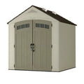 7 x 7 ft. Vista Resin Storage Shed, Beige - Radiant Selections