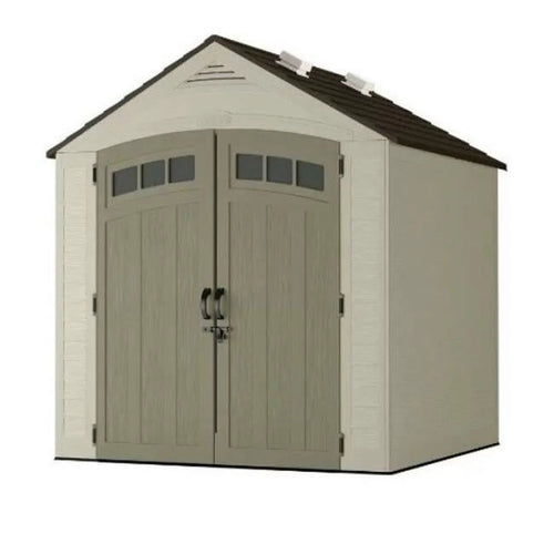 7 x 7 ft. Vista Resin Storage Shed, Beige - Radiant Selections