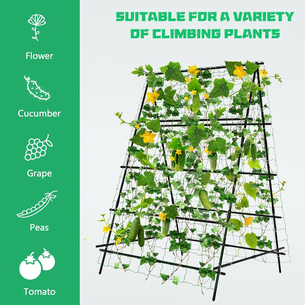 Cucumber Trellis for Climbing Plants A-Frame Garden Support k7m