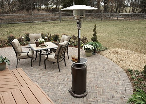 Tall Patio Heater Hammered Bronze Finish k7p