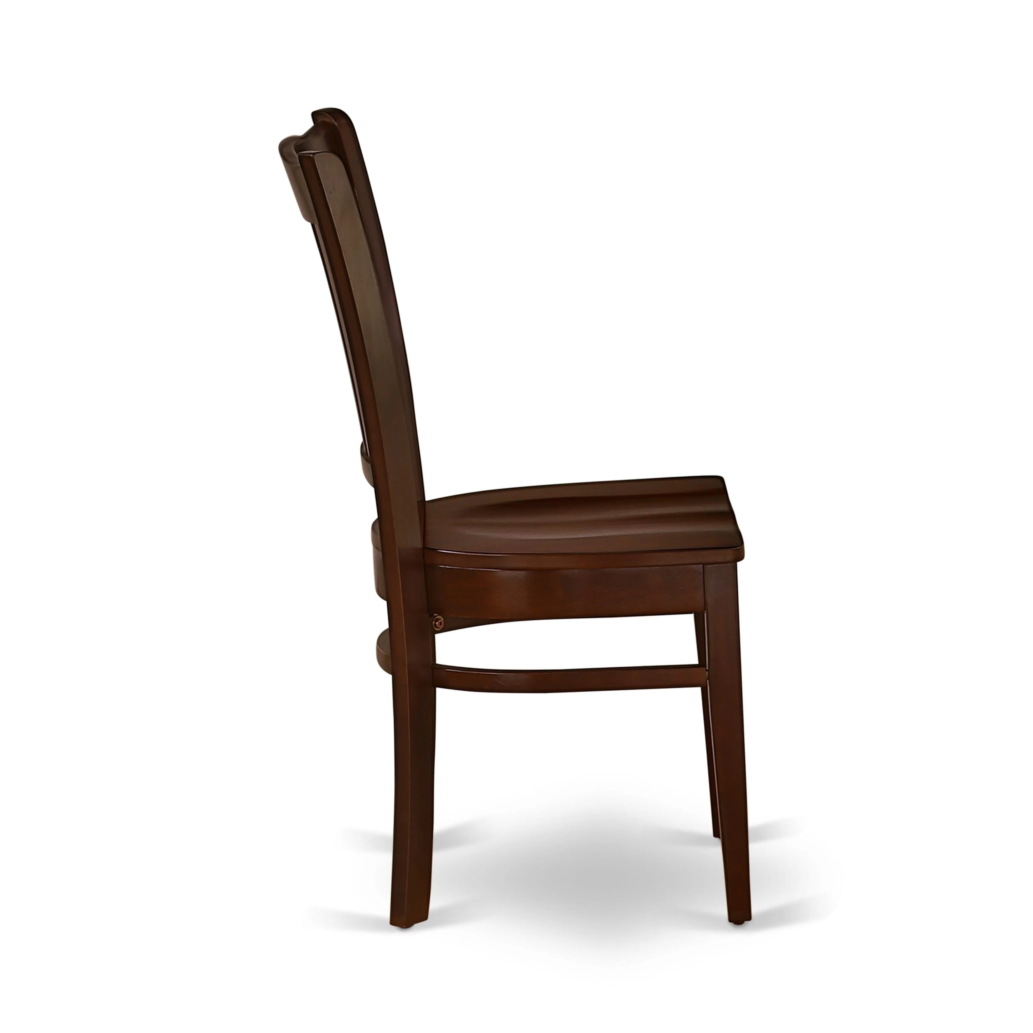 East West Furniture Groton 11" Wood Dining Chair Set of 2, Mahogany J974871