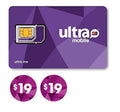 Ultra Mobile Triple Cut SIM Card with 2 Months Unlimited International Plan. Nano / Micro / Standard Ultra Mobile 4G LTE SIM Card Prefunded Preloa