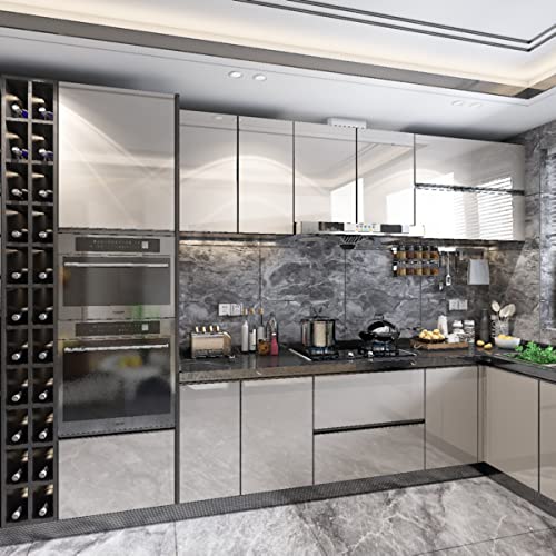Extra Wide Marble Contact Paper Peel and Stick Countertop Grey Matte S4044