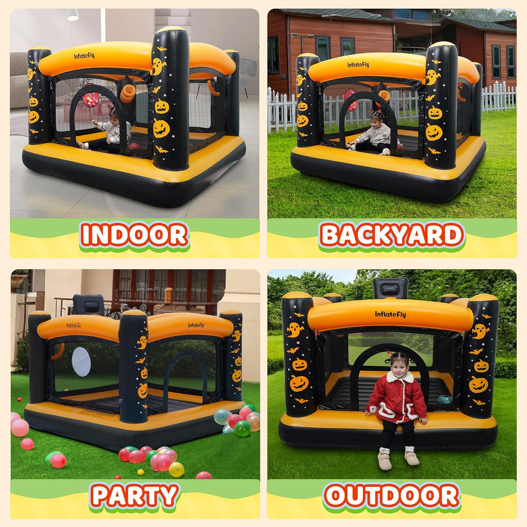 Inflatable Bounce House for Toddlers with Ball Pit and Basketball Hoop U4555