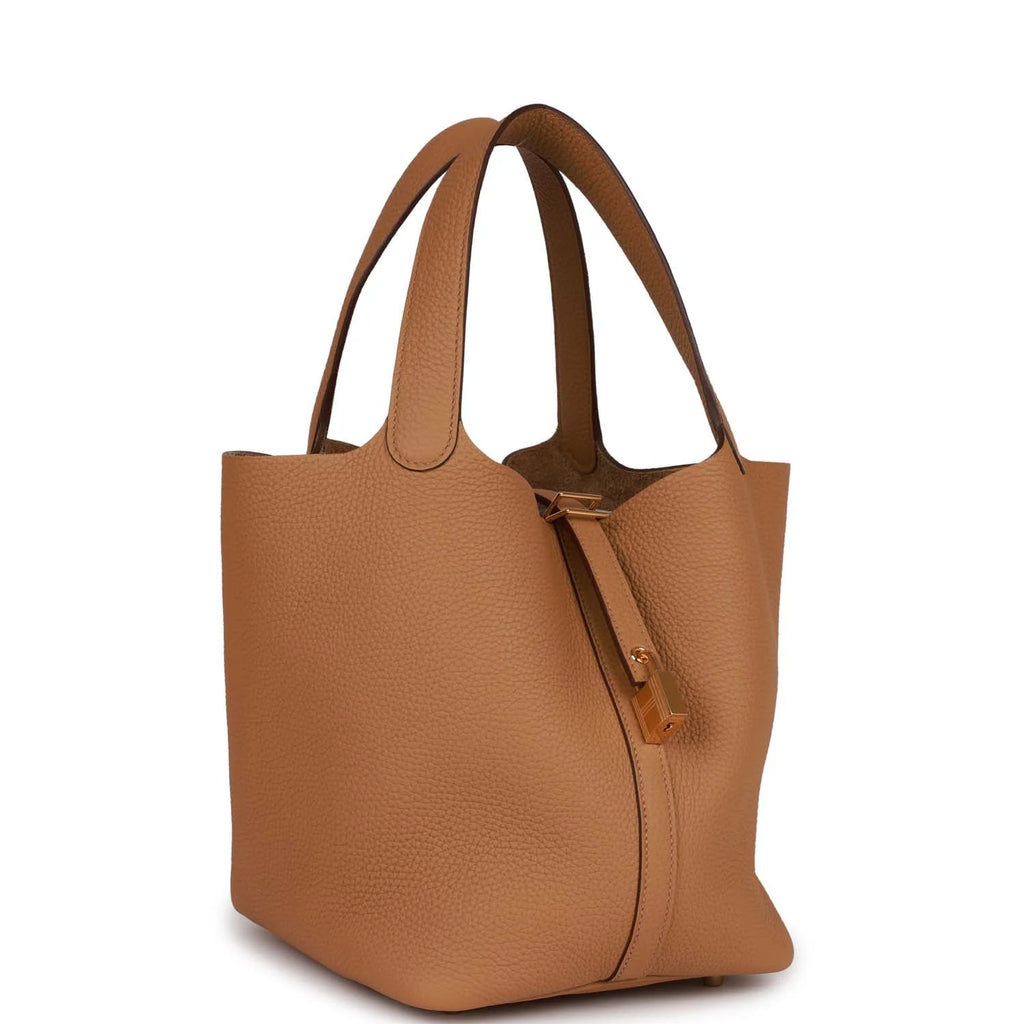 Picotin Lock 22 Bag Clemence Leather Gold Hardware k7