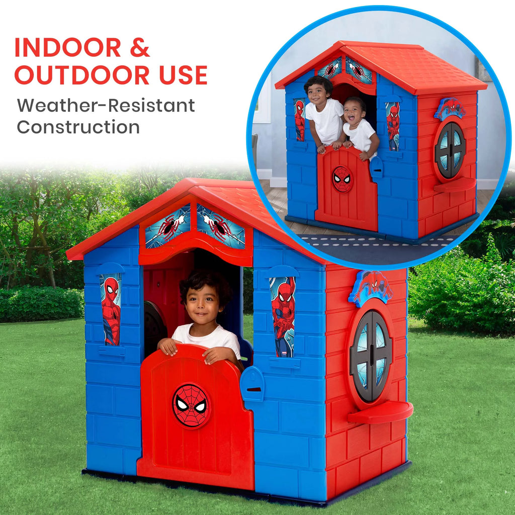 Marvel Spider-Man Plastic Playhouse by Delta Children, Blue/Red U8904