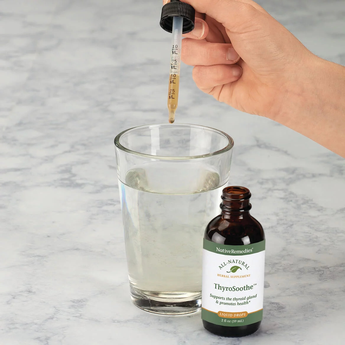 NativeRemedies ThyroSoothe All Natural Herbal Supplement for Thyroid Support, 59 mL M557318