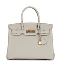 Hermes Birkin 30 Gris Perle Togo Gold Hardware
