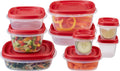 Rubbermaid Easy Find Lids Food Storage-Containers, Racer Red, 18-Piece Set