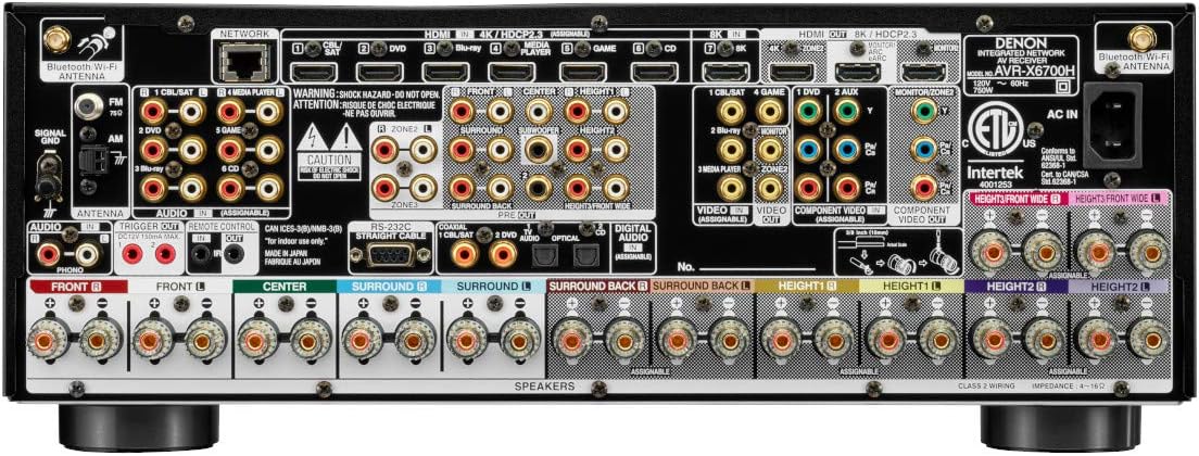Denon AVR-X6700H 8K Ultra HD 11.2 Channel AV Receiver F1065