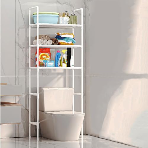 Over The Toilet Storage Shelf, 3-Tier Over-The-Toilet Organizer Rack, Stainless Steel 3 Tier Bathroom Organizer Shelf, Space saving, Over Toilet Bathroom Organizer Same Day Delivery Items Prime