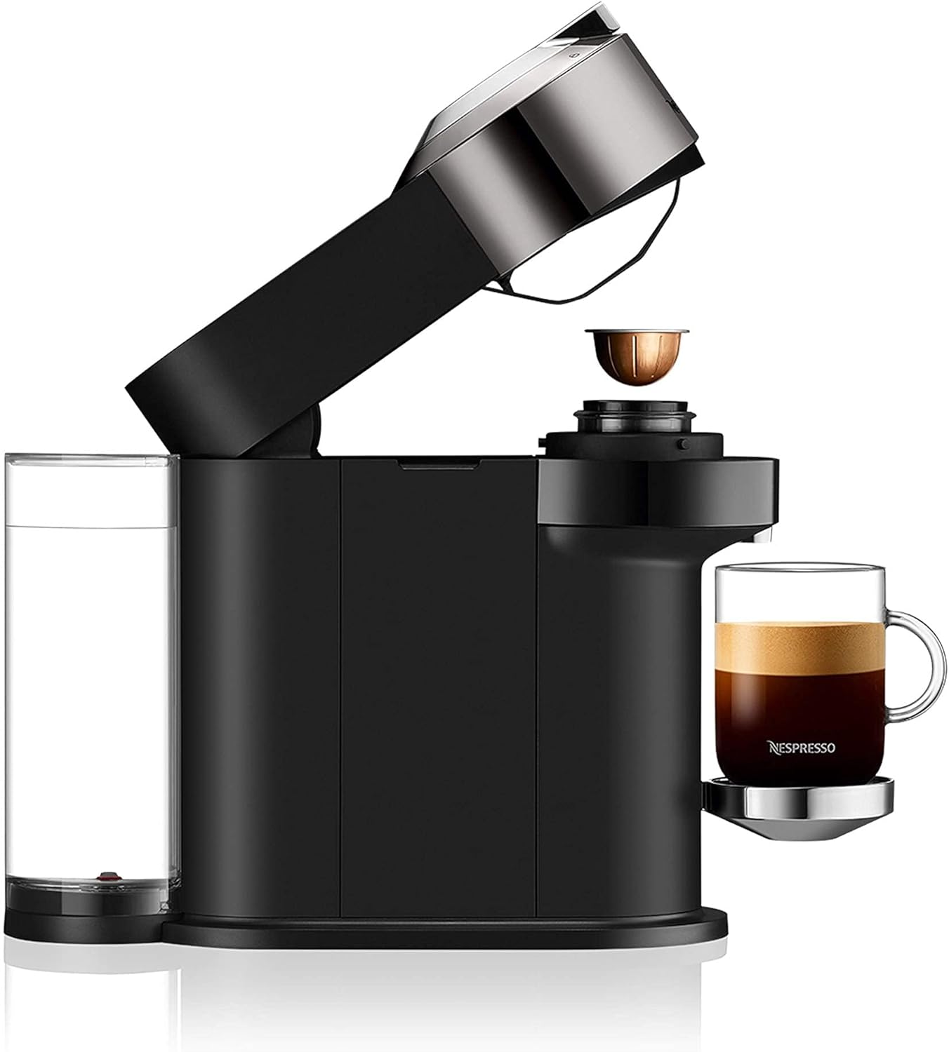 De'Longhi Vertuo Next Deluxe Coffee Machine with Aeroccino - Chrome D69465