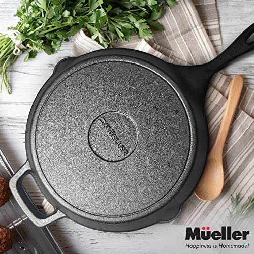 Mueller Pre-Seasoned Heavy-Duty Cast Iron Skillet 10-Inch X783738