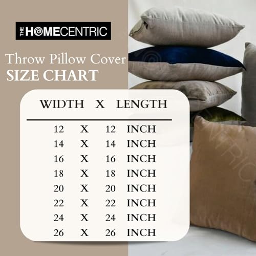 HomeCentric Decorative Throw Pillow Cover Gold 16x16 Pack of 2 S1334