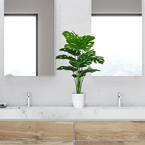 Artificial Areca Palm Plants in Pots 32 Inch Faux Tropical Tree a7