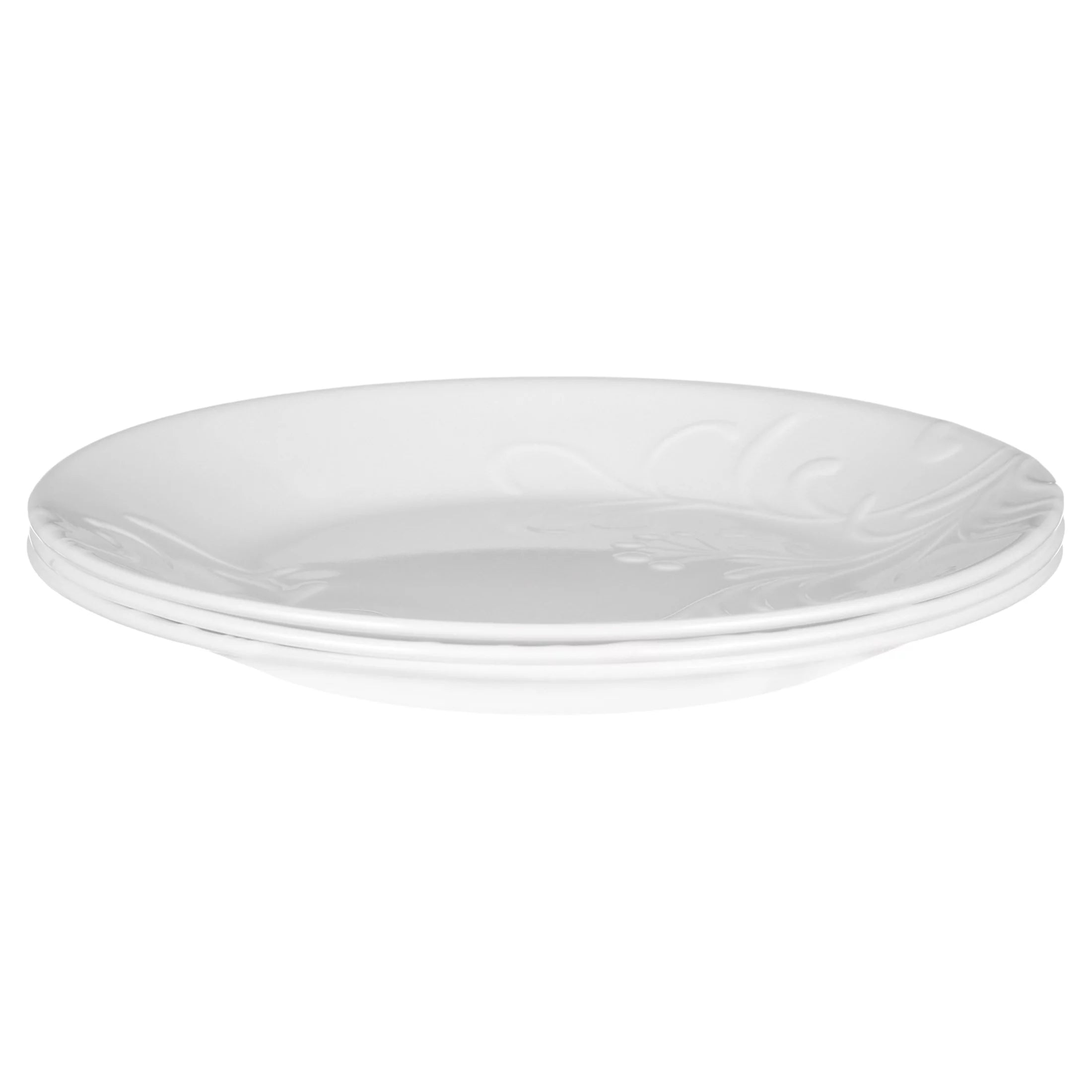 Corelle Madeline Embossed 12-Piece White Dinnerware Set J548316