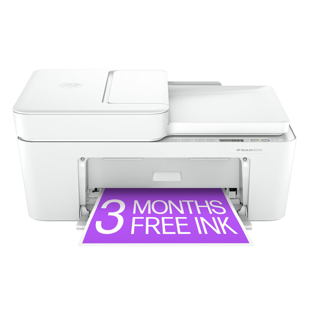 HP DeskJet 4252e Wireless All-in-One Color Inkjet Printer, Scanner, Copier, 3 months free ink - Radiant Selections